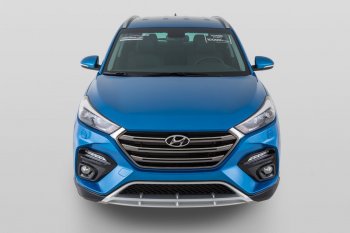 16 799 р. Передний бампер YT Hyundai Tucson 3 TL дорестайлинг (2015-2018) (Неокрашенный). Увеличить фотографию 6