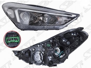 19 999 р. Правая передняя фара SAT (LED) Hyundai Tucson 3 TL рестайлинг (2018-2021). Увеличить фотографию 1
