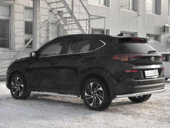 16 999 р. Защита заднего бампера (Ø63 мм, нержавейка) RUSSTAL Hyundai Tucson TL рестайлинг (2018-2021). Увеличить фотографию 4