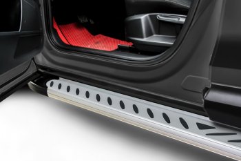 19 749 р. Порожки для ног Slitkoff Elite  Hyundai Tucson  3 TL (2018-2021) (Silver). Увеличить фотографию 1