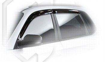 2 169 р. Дефлектора окон CA-Plastiс  Hyundai Tucson  1 JM (2004-2010) (Classic полупрозрачный, Без хром.молдинга). Увеличить фотографию 1