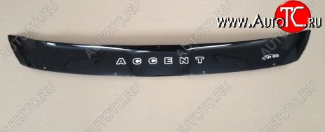 999 р. Дефлектор капота (с 2010 г.в.) Russtal (короткий)  Hyundai Accent  седан ТагАЗ (2001-2012)