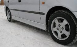 4 099 р. Пороги накладки Style  Hyundai Accent  седан ТагАЗ (2001-2012) (Неокрашенные). Увеличить фотографию 1
