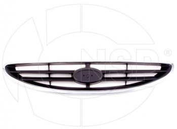 2 759 р. Решетка радиатора NSP (хром).  Hyundai Accent  седан ТагАЗ (2001-2012) (Неокрашенная). Увеличить фотографию 1
