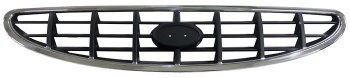 1 479 р. Решётка радиатора SAT  Hyundai Accent  седан ТагАЗ (2001-2012) (Неокрашенная). Увеличить фотографию 1