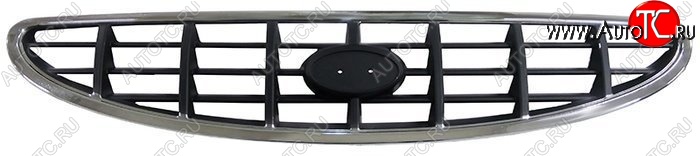 1 479 р. Решётка радиатора SAT  Hyundai Accent  седан ТагАЗ (2001-2012) (Неокрашенная)