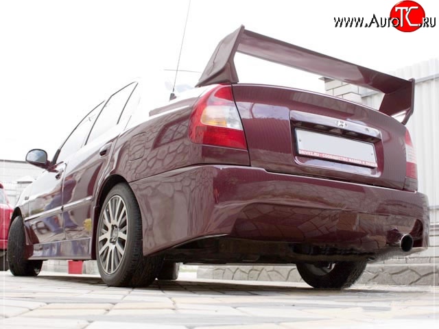 6 549 р. Спойлер EVO Style Hyundai Accent седан ТагАЗ (2001-2012) (Неокрашенный)