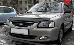 1 484 р. Защита передних фар NovLine (очки) . Hyundai Accent седан ТагАЗ (2001-2012). Увеличить фотографию 1
