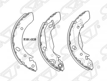 1 179 р. Колодки тормозные SAT (задние) Hyundai Matrix 1 FC 2-ой рестайлинг (2008-2010). Увеличить фотографию 1