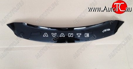 999 р. Дефлектор капота Russtal (короткий)  Hyundai Avante (2010-2013)