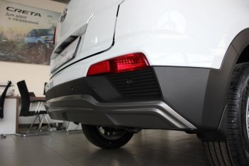 5 649 р. Накладка на задний бампер АвтоКрат Hyundai Creta GS дорестайлинг (2015-2019) (Неокрашенная). Увеличить фотографию 3