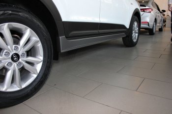 7 349 р. Пластиковые пороги АвтоКрат  Hyundai Creta  GS (2015-2021) (Неокрашенные). Увеличить фотографию 4
