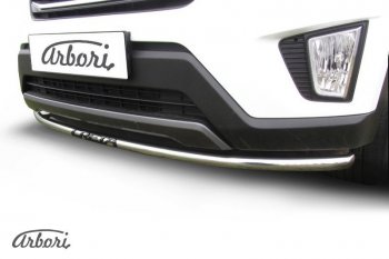 14 579 р. Защита переднего бампера Arbori (с надписью, нержавейка, 1 труба d42 mm). Hyundai Creta GS дорестайлинг (2015-2019). Увеличить фотографию 1