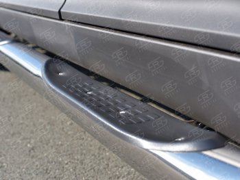 18 799 р. Защита порогов с пластиковыми вставками для ног Russtal  Hyundai Creta  GS (2015-2021). Увеличить фотографию 3