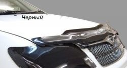 2 079 р. Дефлектор капота CA-Plastic  Hyundai Elantra  AD (2016-2019) (Classic черный, Без надписи). Увеличить фотографию 2