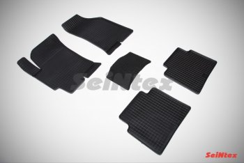 4 599 р. Износостойкие резиновые коврики в салон Сетка Seintex Hyundai Elantra XD (ТагАЗ) седан (2008-2014). Увеличить фотографию 1