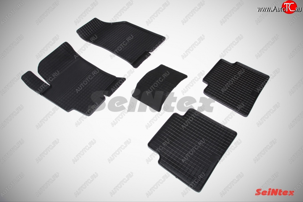 4 599 р. Износостойкие резиновые коврики в салон Сетка Seintex Hyundai Elantra XD (ТагАЗ) седан (2008-2014)