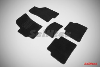 2 499 р. Комплект ворсовых ковриков в салон LUX Seintex  Hyundai Elantra  XD (2008-2014) (Чёрный). Увеличить фотографию 1