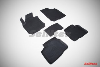 4 499 р. Износостойкие резиновые коврики в салон с высоким бортом Seintex  Hyundai Elantra  HD - I30  FD. Увеличить фотографию 1