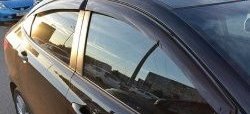 Комплект дефлекторов окон (ветровиков) 4 шт. (седан) Russtal Hyundai Elantra MD рестайлинг (2013-2016)