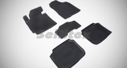 4 599 р. Износостойкие коврики в салон с высоким бортом SeiNtex Premium 4 шт. (резина) Hyundai Elantra MD рестайлинг (2013-2016). Увеличить фотографию 1