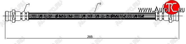 699 р. Тормозной шланг SAT (задний, промежуточный) Hyundai Galloper 5 дв. (1998-2003)