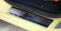 2 519 р. Комплект накладок на порожки автомобиля (5D) Novline Hyundai Getz TB хэтчбэк 5 дв. рестайлинг (2005-2010). Увеличить фотографию 1