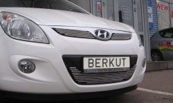 3 399 р. Декоративная вставка решетки радиатора Berkut Hyundai i20 1 PB дорестайлинг, хэтчбэк (2008-2012). Увеличить фотографию 1