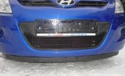 1 229 р. Сетка на бампер Russtal (черная)  Hyundai i20  1 PB (2008-2012). Увеличить фотографию 6