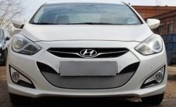Защитная сетка на бампер Russtal (хром) Hyundai (Хюндаи) I40 (и40)  1 VF (2011-2019) 1 VF дорестайлинг седан, рестайлинг седан, рестайлинг универсал