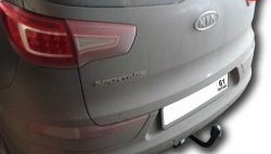 6 599 р. Фаркоп Лидер Плюс  Hyundai IX35  1 LM (2009-2018), KIA Sportage  3 SL (2010-2016) (Без электропакета). Увеличить фотографию 2