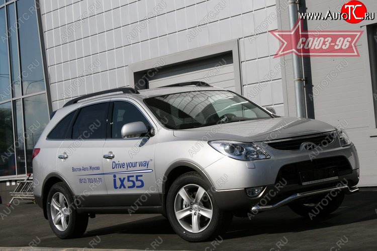 12 329 р. Защита переднего бампера одинарная Souz-96 (d60) Hyundai IX55 (2008-2012)