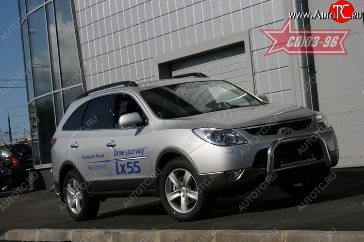21 239 р. Защита переднего бампера Souz-96 (d76) Hyundai IX55 (2008-2012)