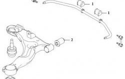 399 р. Полиуретановая втулка стабилизатора передней подвески Точка Опоры (22,8 мм) Hyundai Lavita (2001-2007). Увеличить фотографию 2
