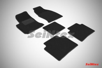 2 499 р. Комплект ворсовых ковриков в салон LUX Seintex  Hyundai Matrix  1 FC (2001-2010) (Чёрный). Увеличить фотографию 1