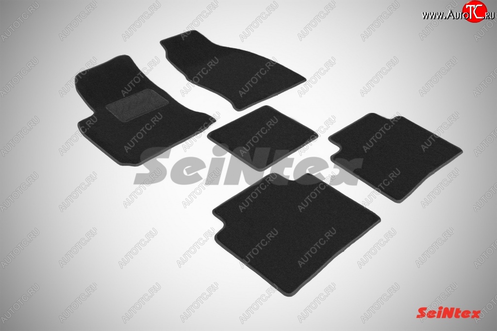 2 499 р. Комплект ворсовых ковриков в салон LUX Seintex  Hyundai Matrix  1 FC (2001-2010) (Чёрный)