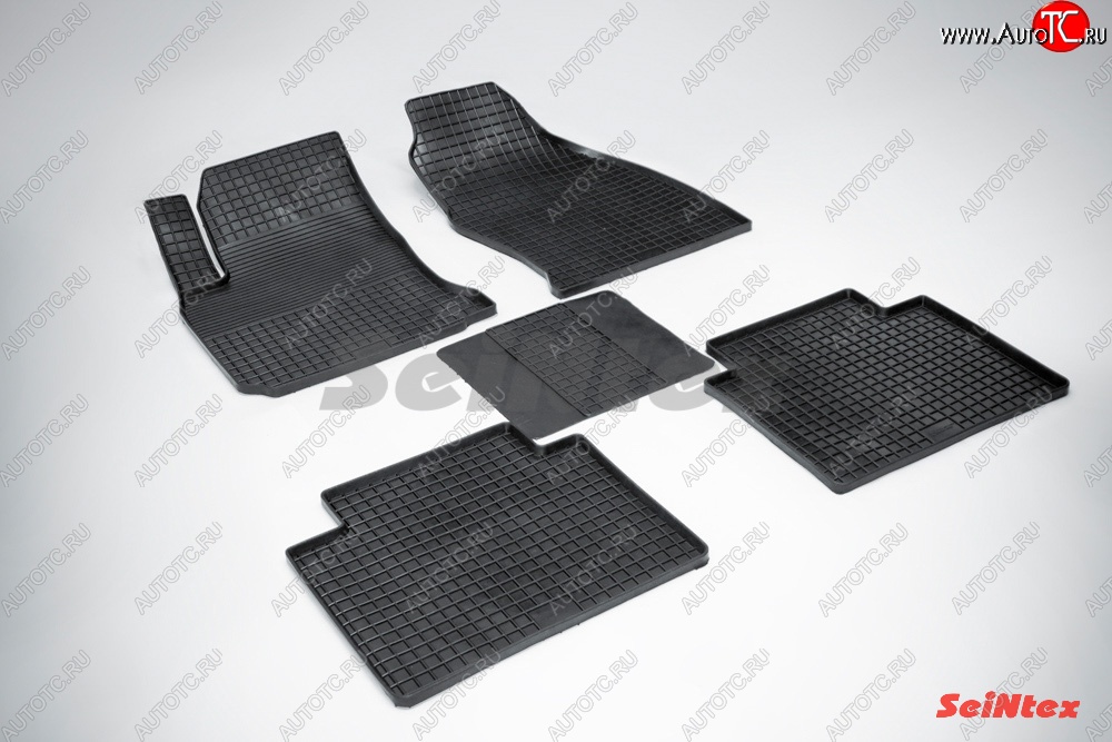 4 599 р. Износостойкие коврики в салон с рисунком Сетка SeiNtex Premium 4 шт. (резина)  Hyundai Matrix  1 FC (2001-2010)