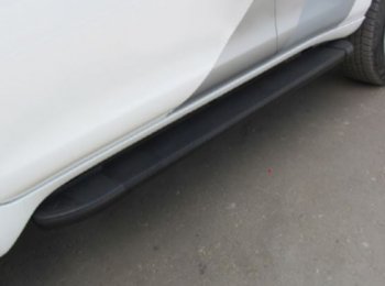 11 609 р. Порожки для ног Arbori Optima Black  Hyundai Santa Fe  4 TM (2018-2024). Увеличить фотографию 1