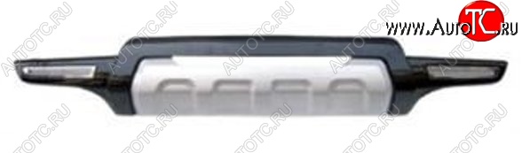 4 499 р. Диффузор на задний бампер SuvStyle Hyundai Santa Fe 2 CM дорестайлинг (2006-2009) (Неокрашенная)