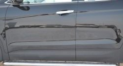 20 749 р. Широкая защита порогов Russtal  Hyundai Santa Fe  3 DM (2012-2016). Увеличить фотографию 1