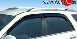 611 р. Дефлекторы окон (ветровики) Novline 4 шт Hyundai Santa Fe 1 SM (2000-2012). Увеличить фотографию 1