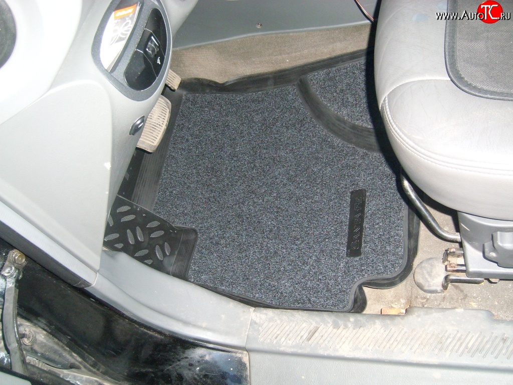 3 099 р. Комплект ковриков в салон Aileron 4 шт. (полиуретан, покрытие Soft)  Hyundai Santa Fe  1 (2000-2012)