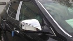 4 199 р. Накладки на зеркала СТ Hyundai Santa Fe 3 DM дорестайлинг (2012-2016) (Неокрашенные). Увеличить фотографию 6