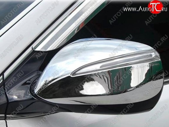 4 199 р. Накладки на зеркала СТ Hyundai Santa Fe 3 DM дорестайлинг (2012-2016) (Неокрашенные)