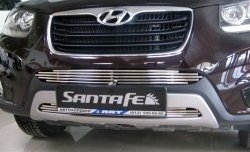 5 849 р. Верхняя декоративная вставка воздухозаборника Berkut Hyundai Santa Fe 2 CM рестайлинг (2009-2012). Увеличить фотографию 1