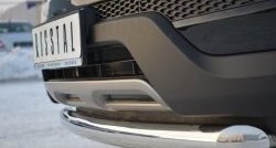 12 999 р. Одинарная защита переднего бампера из укороченной трубы диаметром 76 мм Russtal Hyundai Santa Fe 3 DM дорестайлинг (2012-2016). Увеличить фотографию 3
