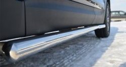 14 849 р. Защита порогов из круглой трубы диаметром 63 мм Russtal  Hyundai Santa Fe  3 DM (2012-2016) (Защита порогов с со скосами на торцах (вариант 1)). Увеличить фотографию 12