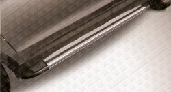 10 699 р. Алюминиевые пороги Slitkoff Luxe Silver Hyundai Santa Fe 3 DM дорестайлинг (2012-2016). Увеличить фотографию 1