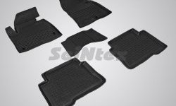 4 749 р. Износостойкие коврики в салон с высоким бортом SeiNtex Premium 4 шт. (резина)  Hyundai Santa Fe  3 DM (2012-2016). Увеличить фотографию 1