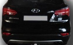 9 749 р. Фаркоп Лидер Плюс (с нерж. пластиной)  Hyundai Santa Fe  3 DM (2012-2016) (Без электропакета). Увеличить фотографию 4